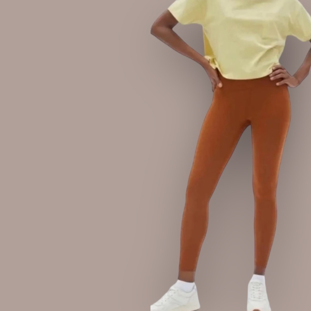 Everlane ReNew Legging Regular Length in Amber / Russet Brown Small
